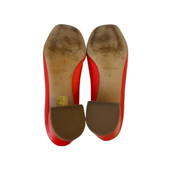 EVERLANE Red Leather Day Heel Shoes Women Size 9 - Picture 8 of 8